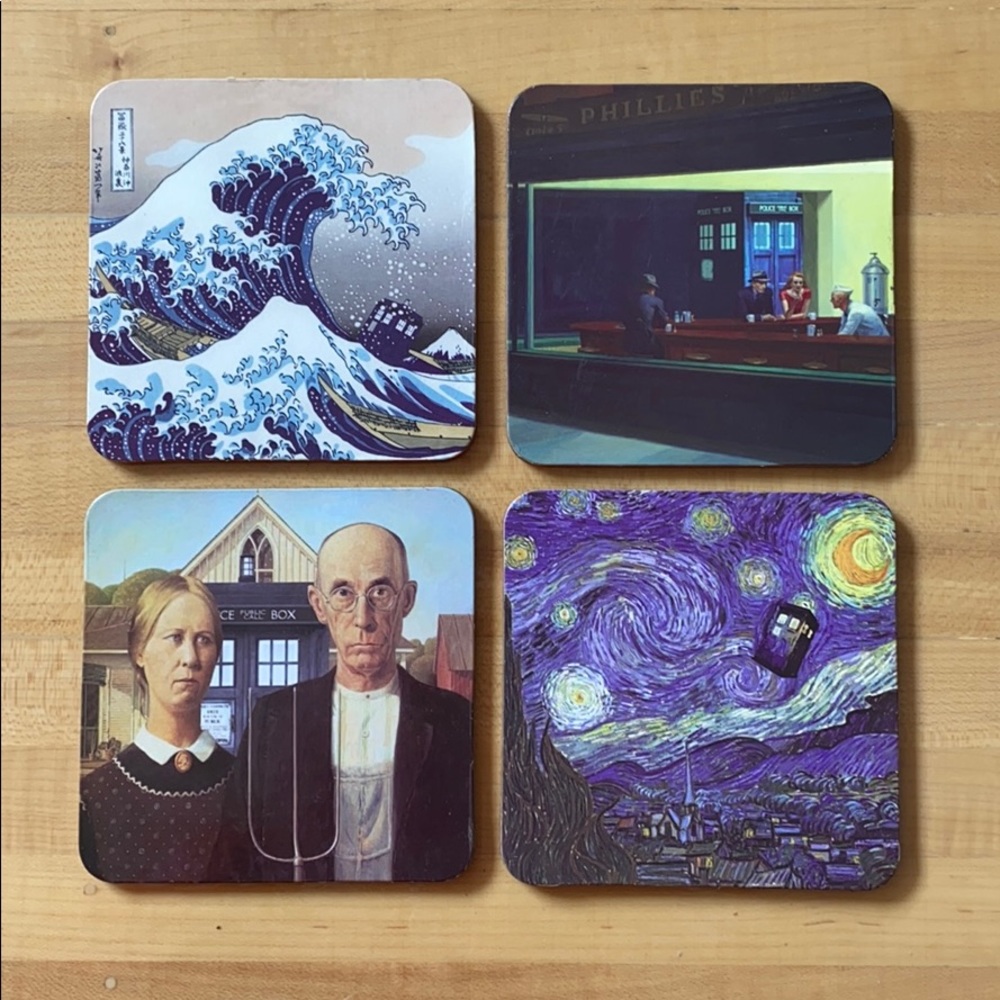 Doctor Who Tardis Classic Art Coasters